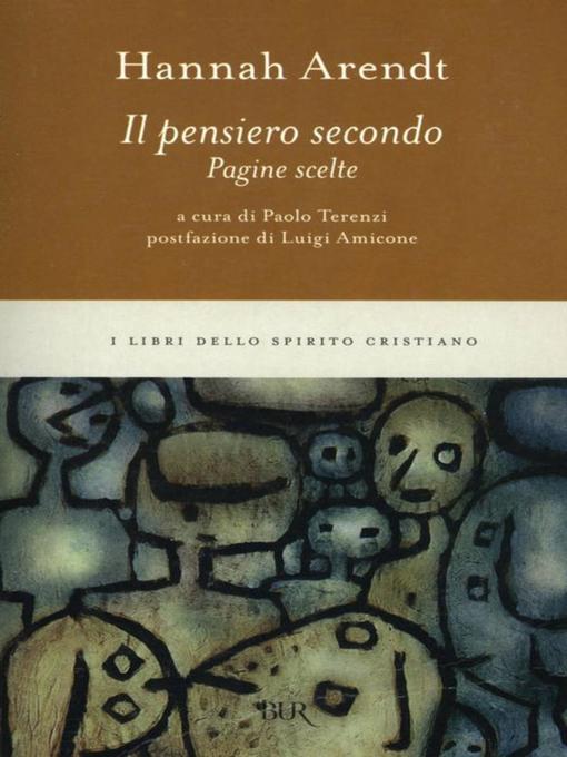 Title details for Il pensiero secondo by Hannah Arendt - Available